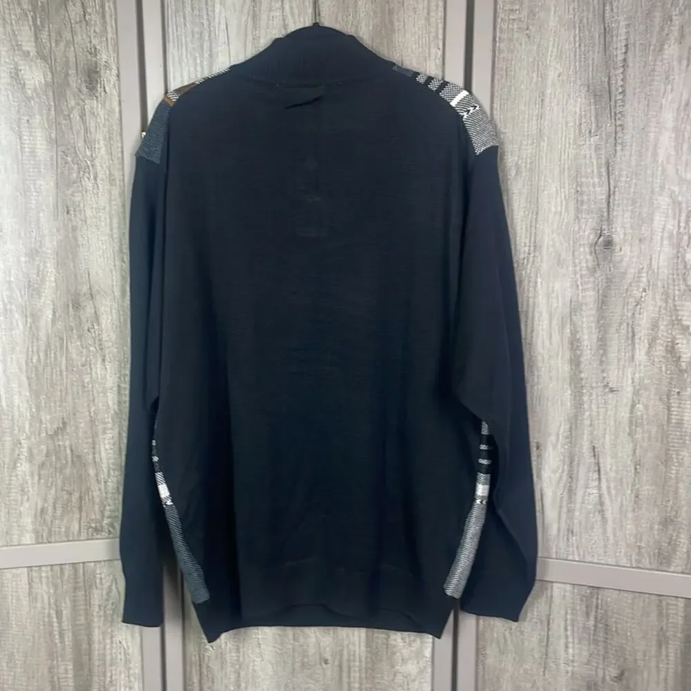 New! Vintage 90's Coogi style streetwear henley sweater men's XL